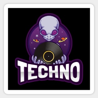 TECHNO - Alien Wax Sticker